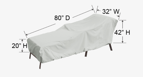 Small Chaise Protective Cover By Treasure Garden