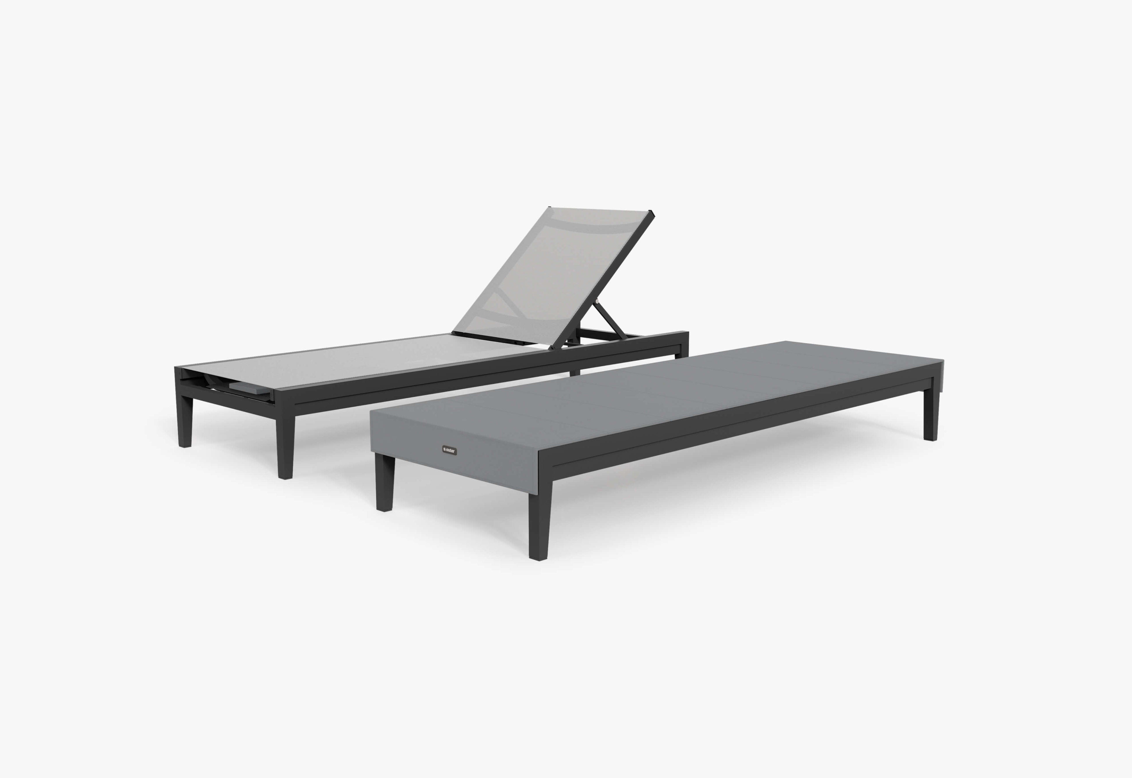 Shop Aluminum Outdoor Infinity Chaise Lounge By Outer
