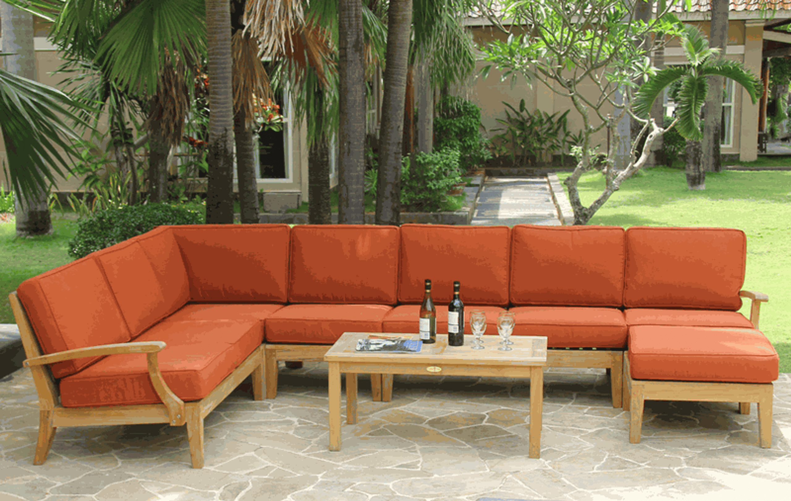 Teak Ottoman By Classic Teak