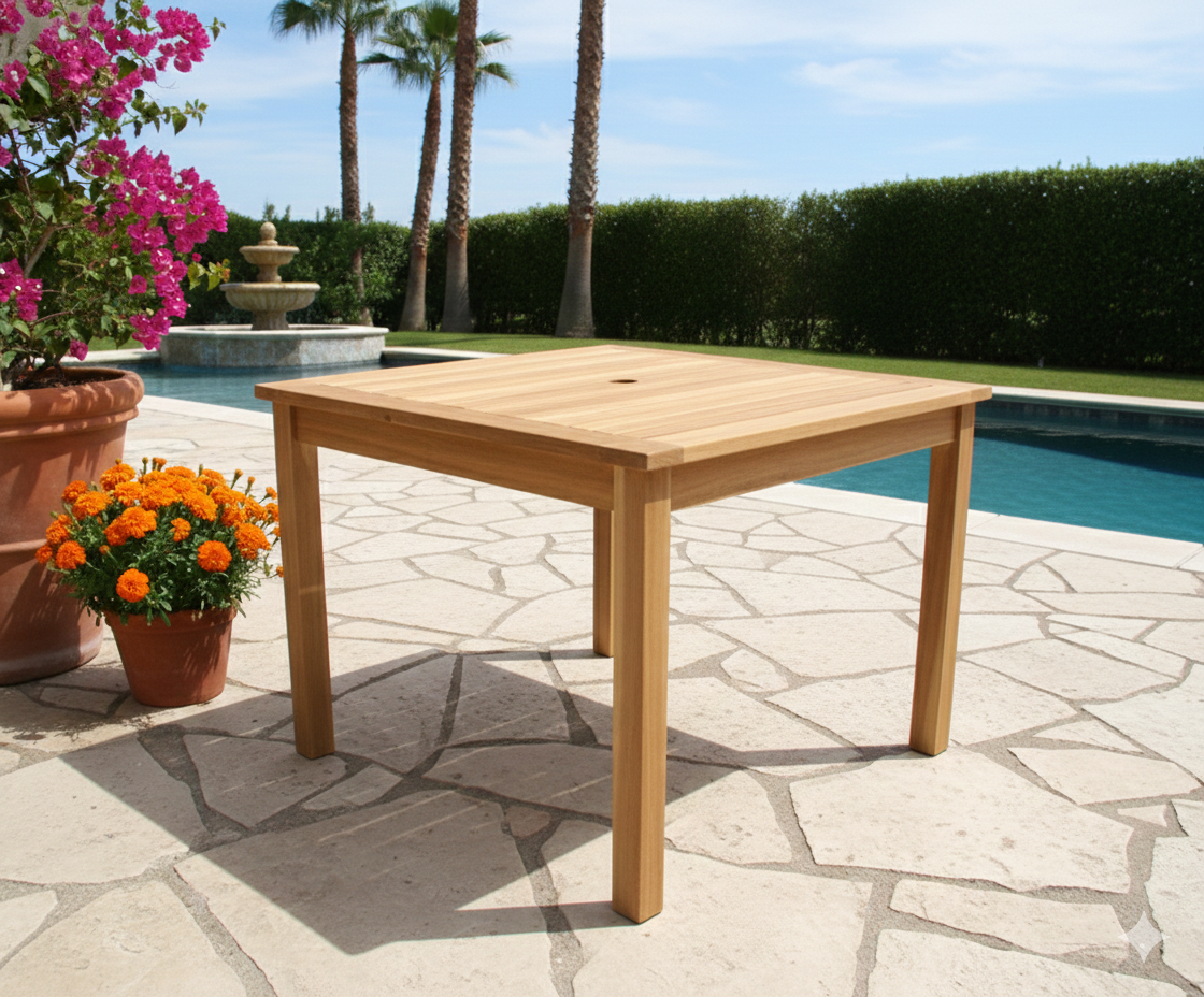 Teak Dining Table 40" Square By Classic Teak
