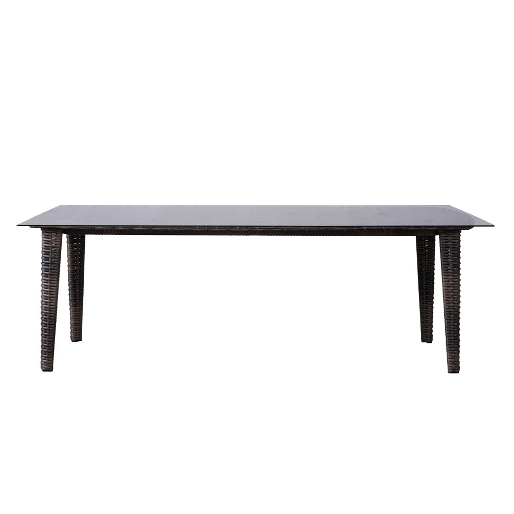 Largo 86” Rectangular Umbrella Dining Table by Lloyd Flanders