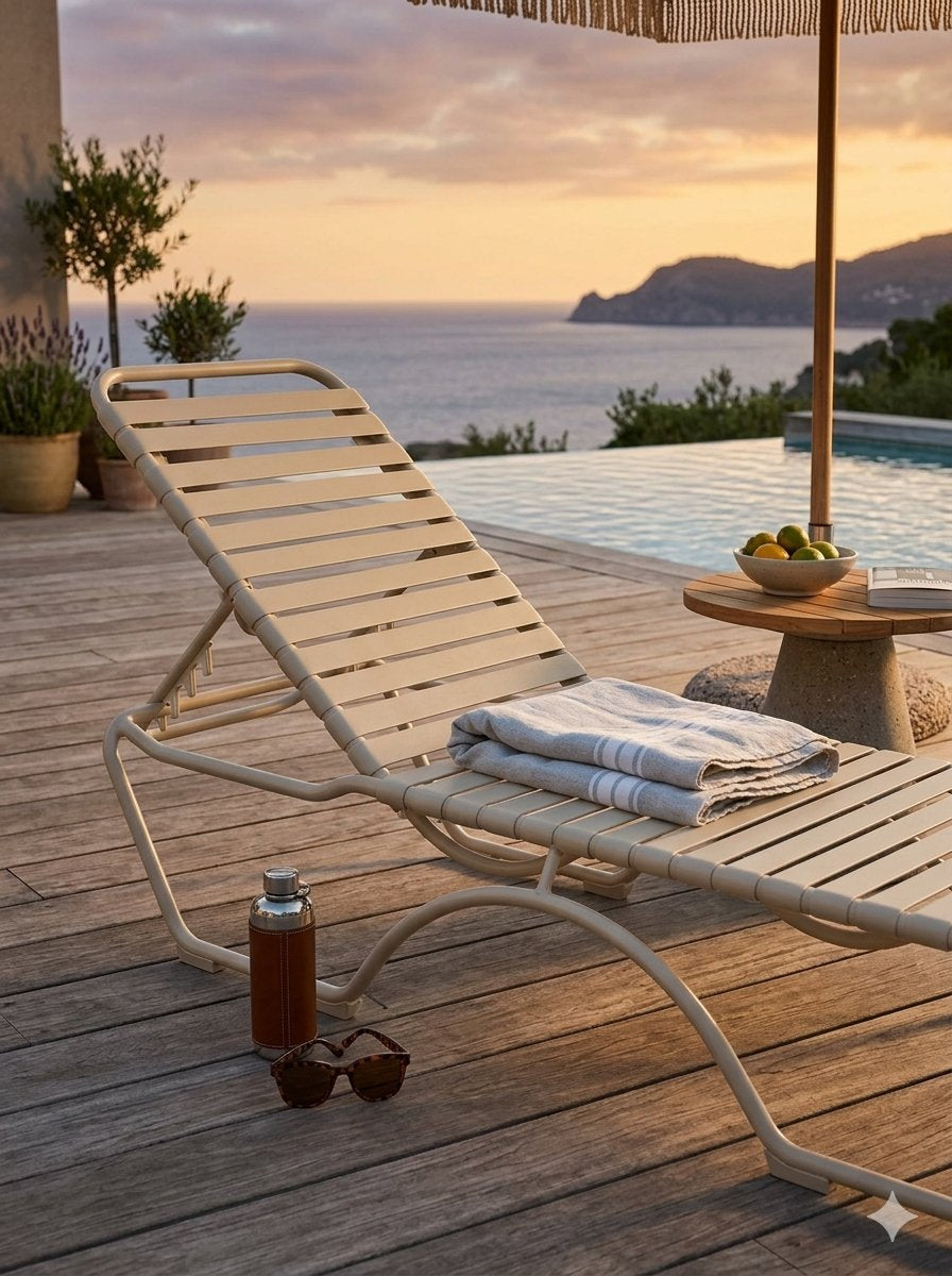 Kahana Strap Armless Chaise Lounge (ADA Compliant) by Tropitone