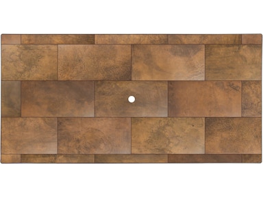 42x84" City Series Table Top with Aluminum Rim with Umbrella Hole by O.W. Lee.