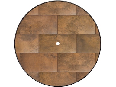 54" Rd. City Series Table Top with Aluminum Rim with Umbrella Hole by O.W. Lee.