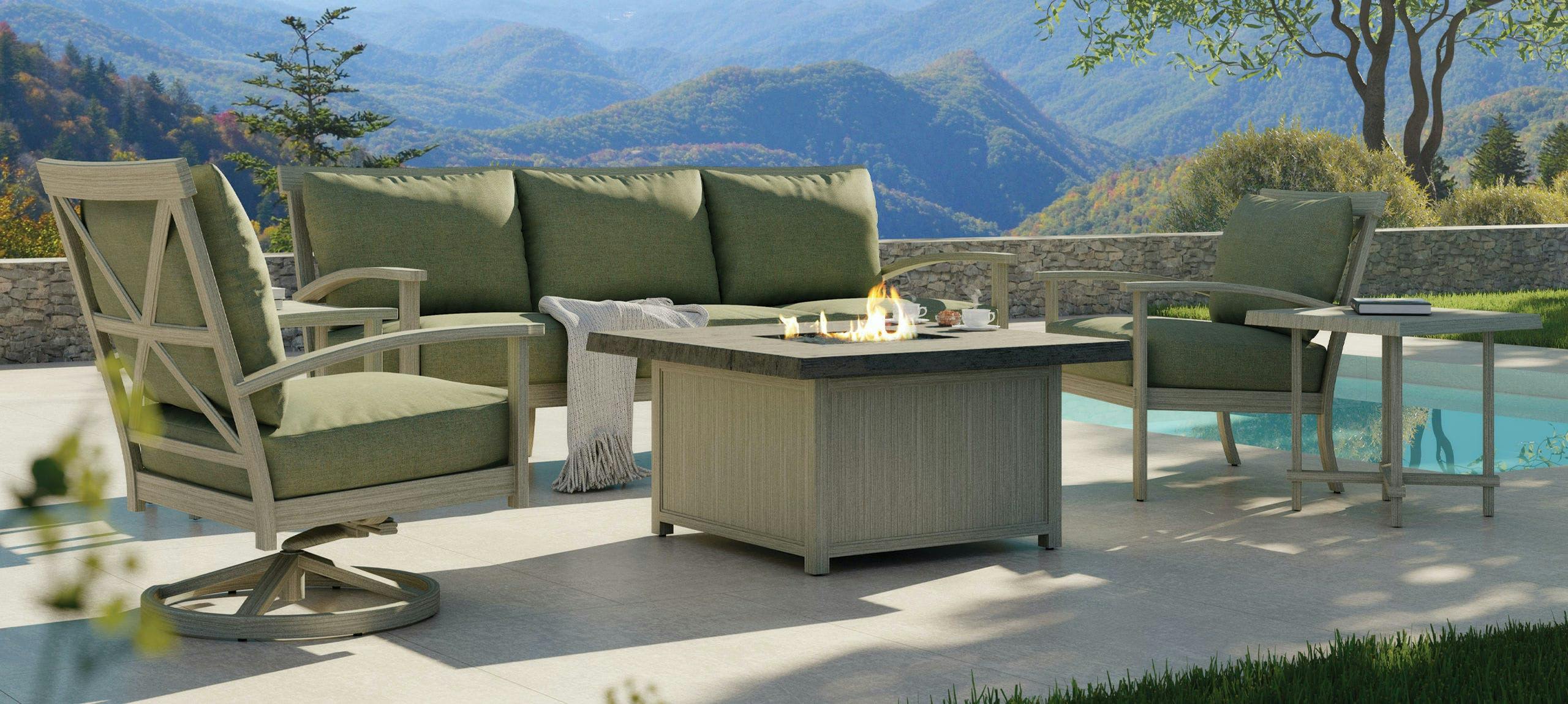 Antler Hill Ultra High Back Cushioned Lounge Swivel Rocker By Castelle
