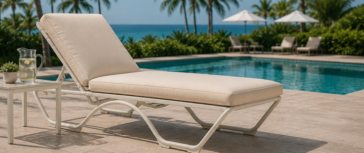 Single Pocket Full Replacement Pad Strap Chaise Lounge by Tropitone