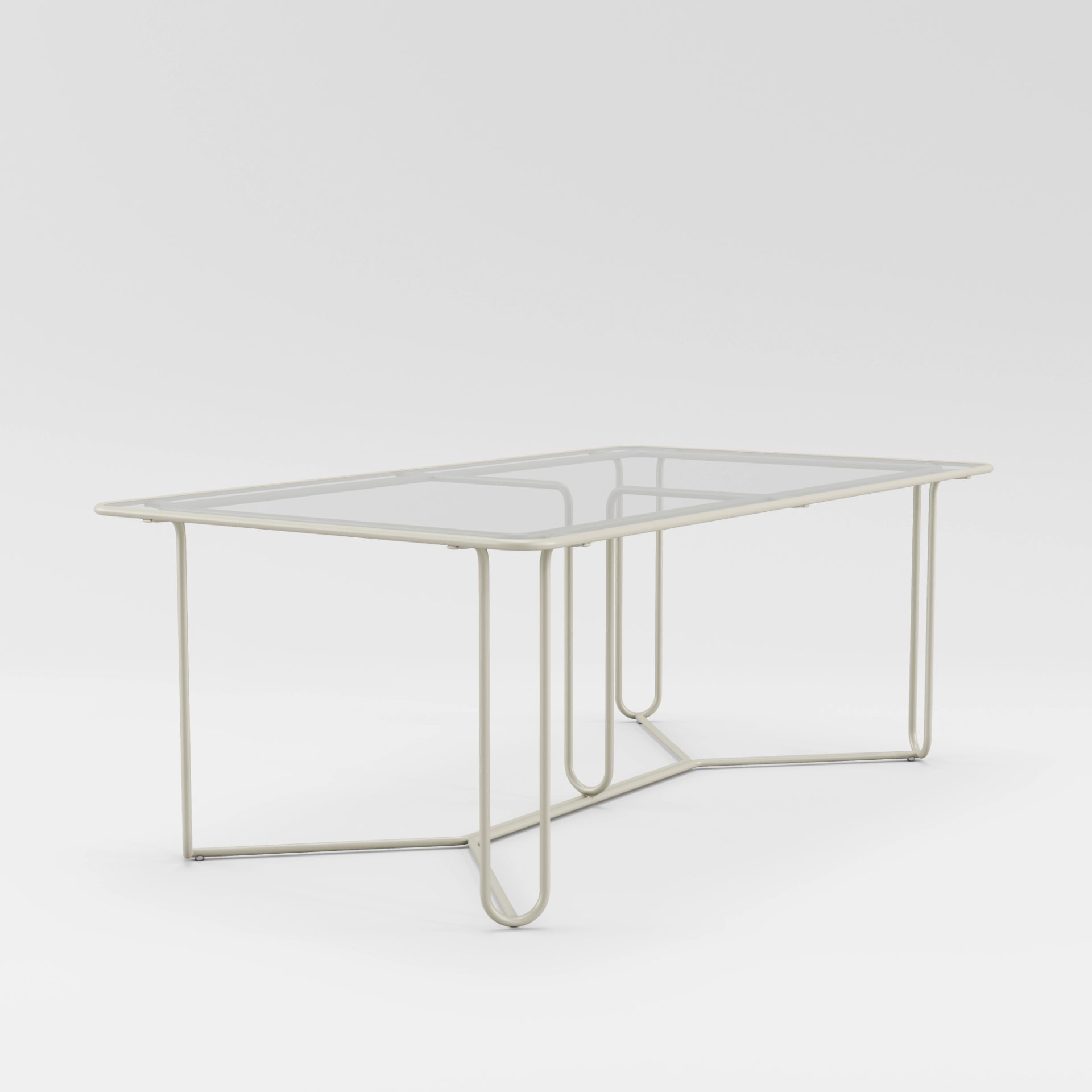 Walter Lamb Aluminum 43" X 77" Rectangular Dining Table by Brown Jordan