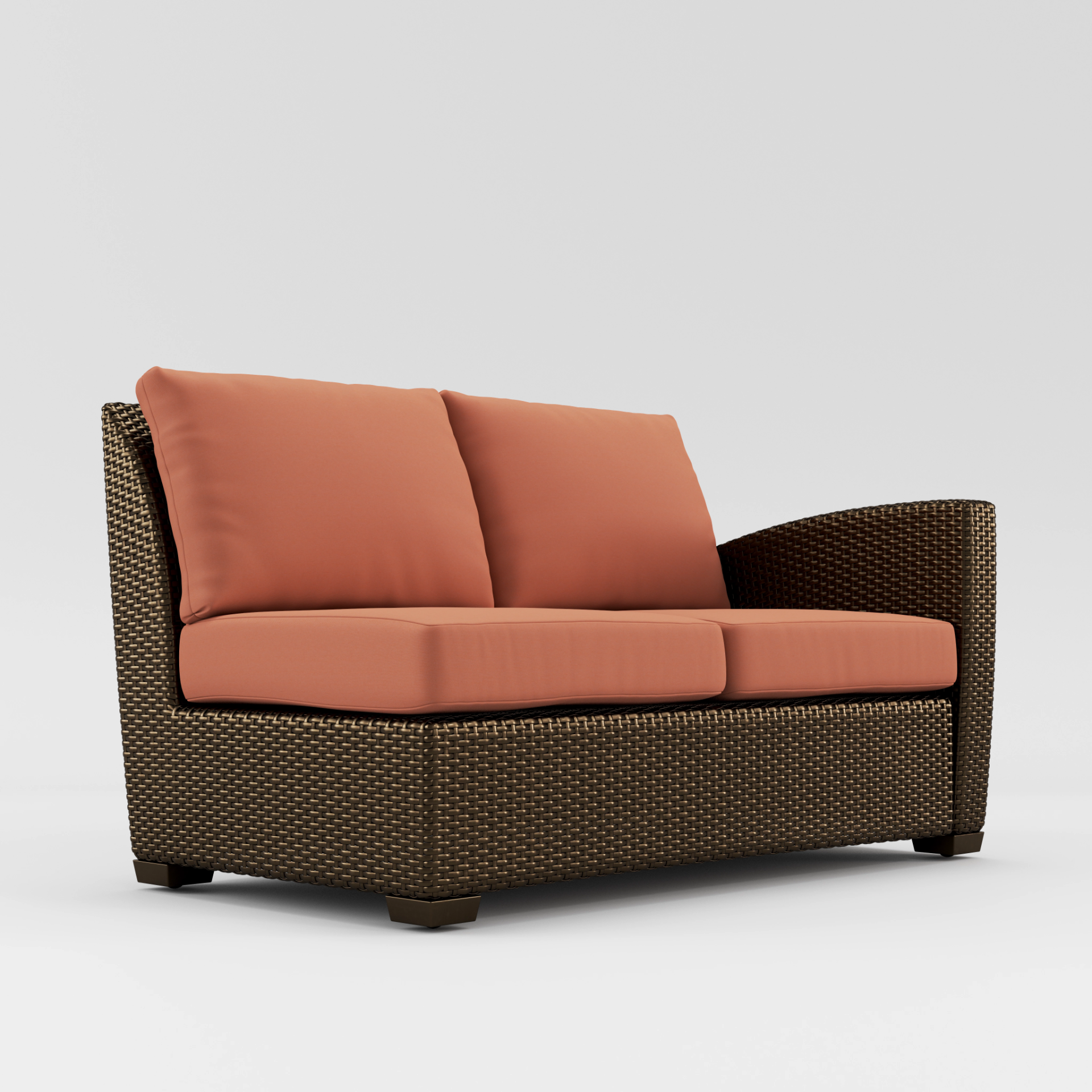 Fusion Right Arm Loveseat - Pillow Back by Brown Jordan