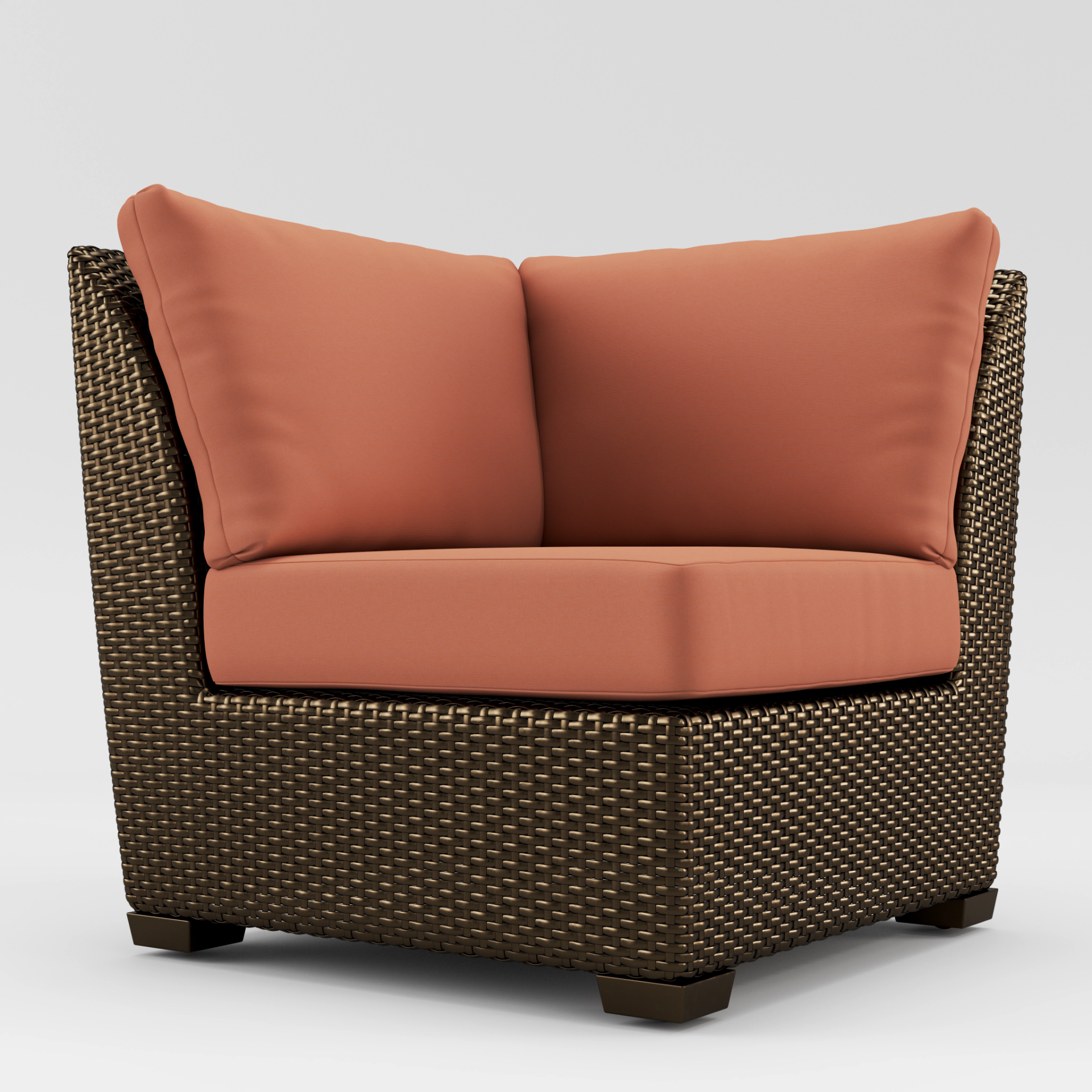 Fusion Corner Chair - Pillow Back by Brown Jordan