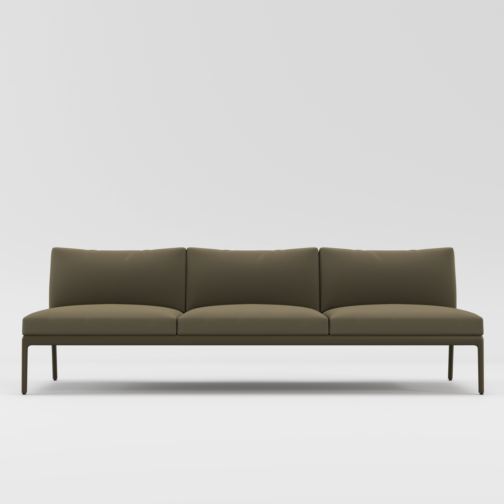 H Armless Sofa by Brown Jordan