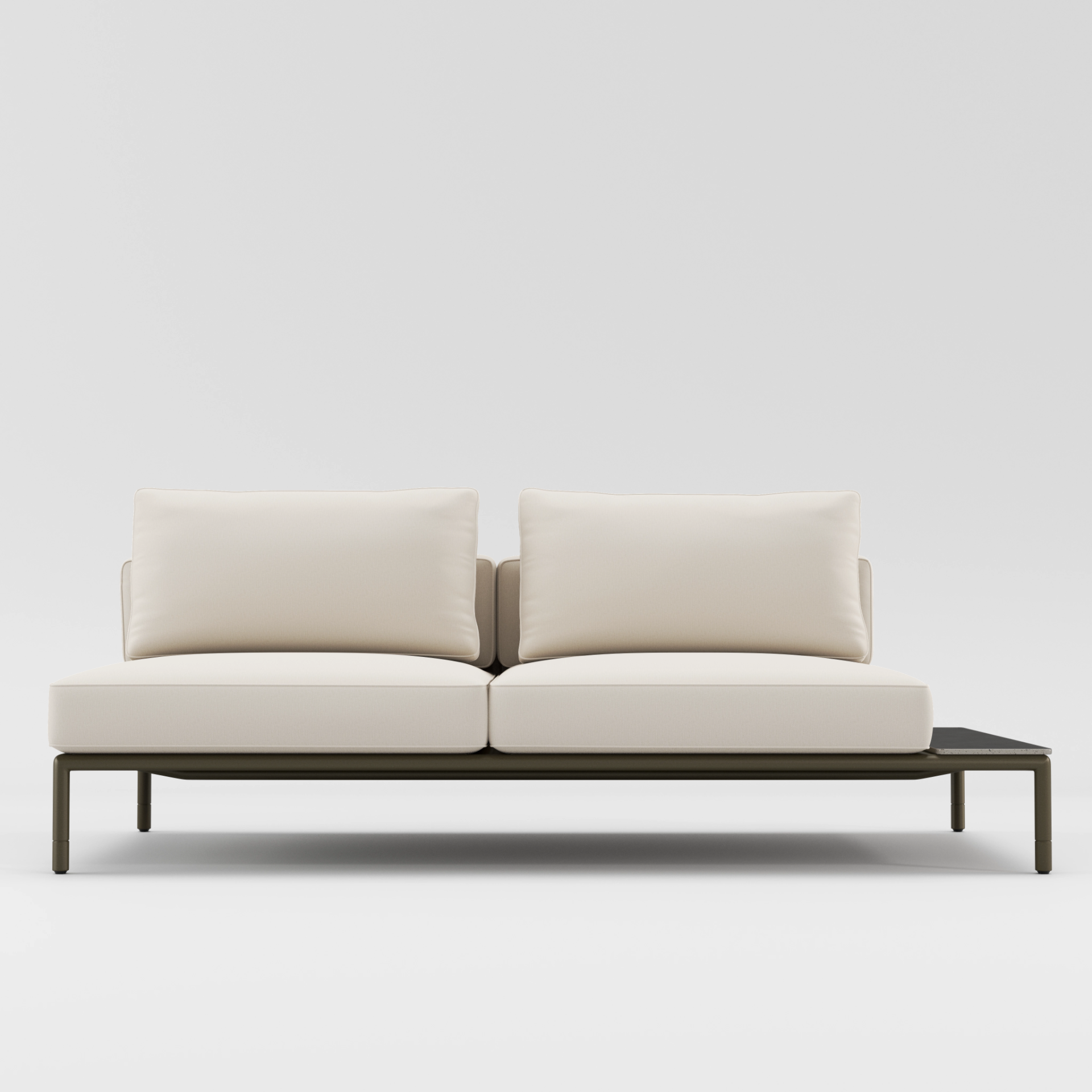 Moto Armless Sectional with Right Table by Brown Jordan