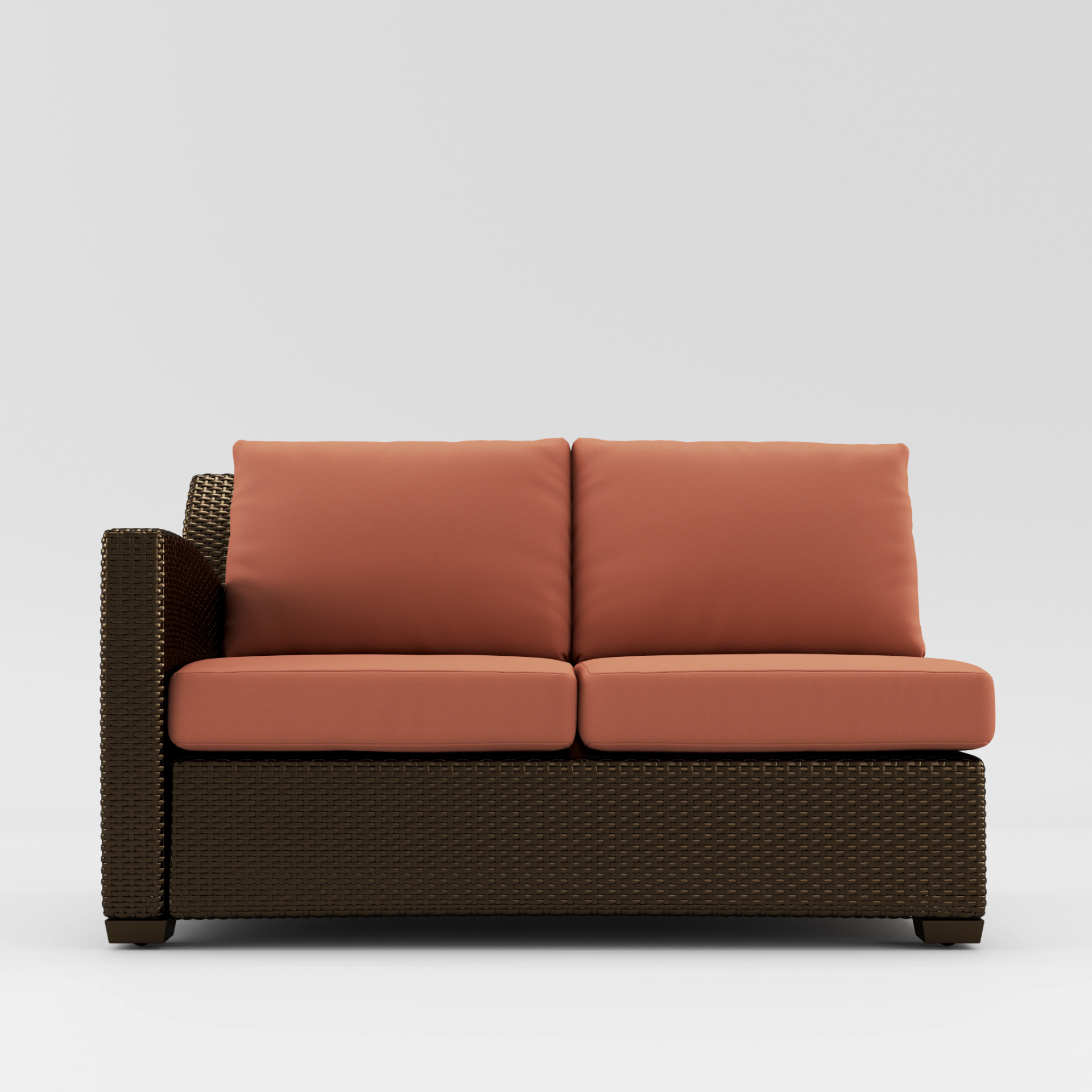 Fusion Left Arm Loveseat - Pillow Back by Brown Jordan