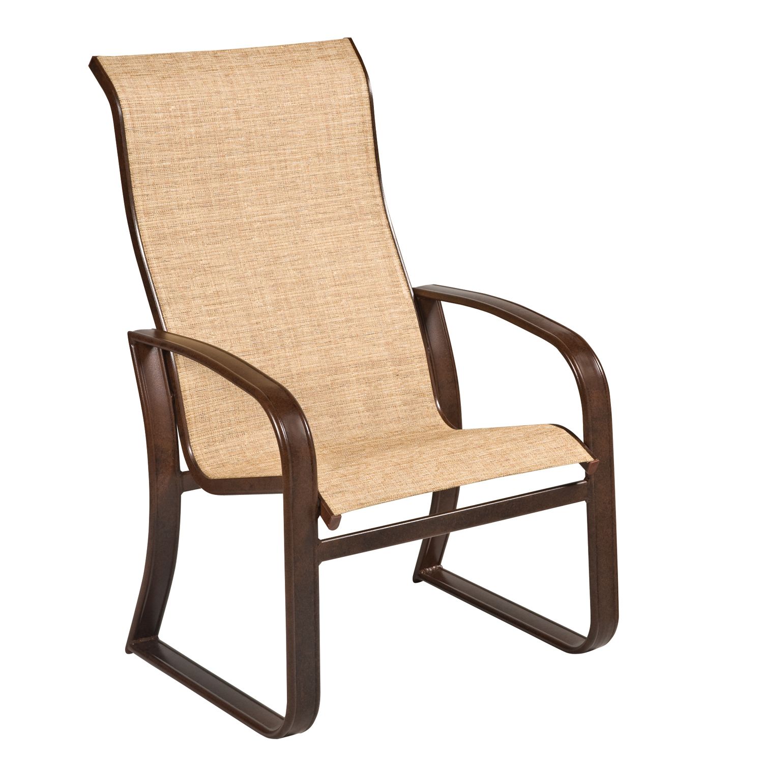 Cayman Isle Sling High-Back Dining Armchair By Woodard