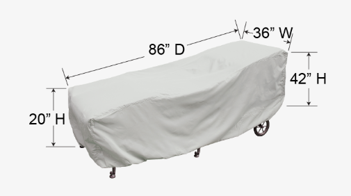 Large Chaise Protective Cover By Treasure Garden