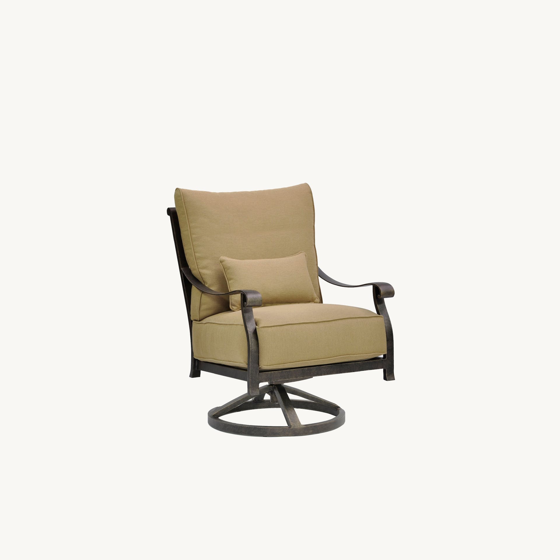 Madrid High Back Cushioned Lounge Swivel Rocker By Castelle