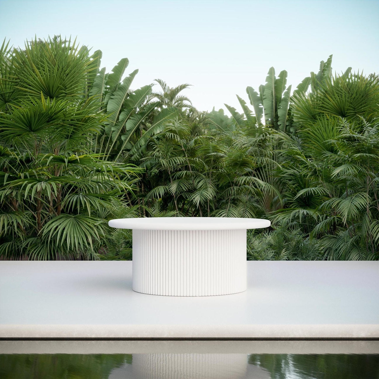 Palma 40" Coffee Table - White by Azurro Living