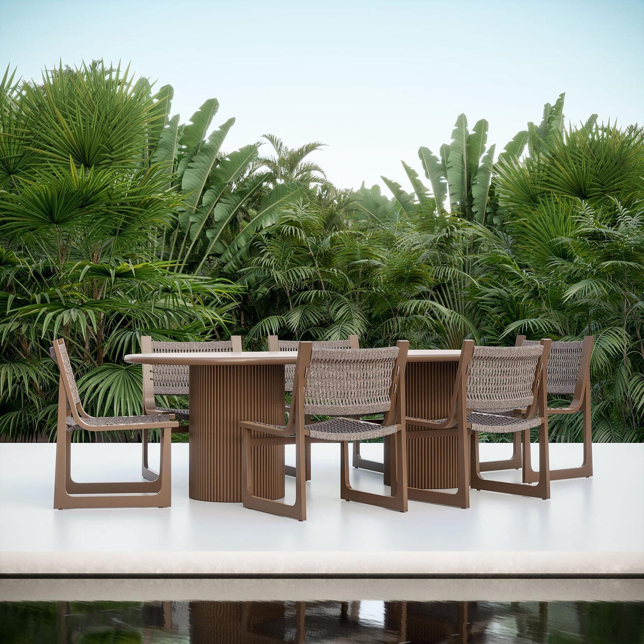 Palma 96" Dining Table - Bronze by Azurro Living
