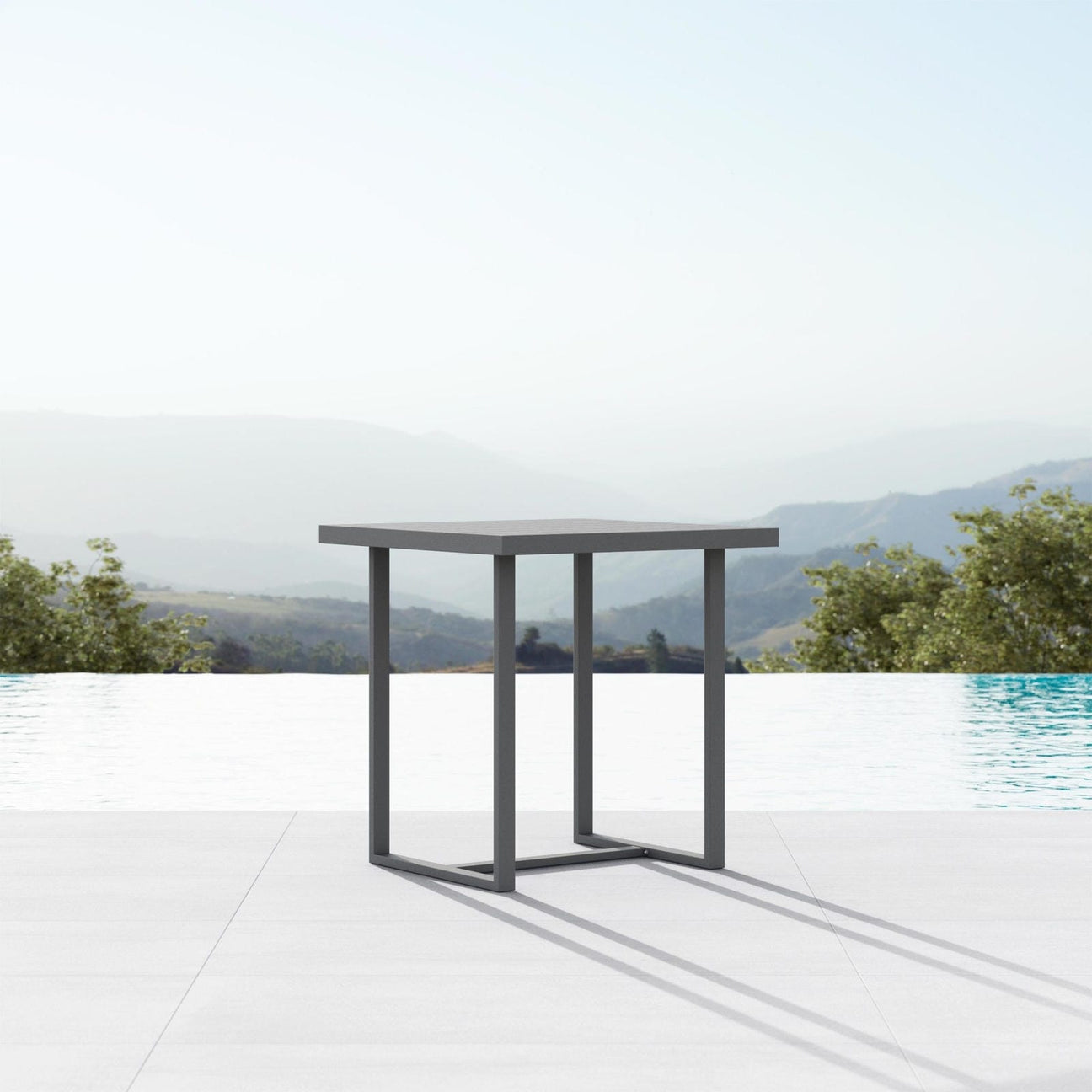 Pavia 35" Counter Table - Charcoal by Azurro Living