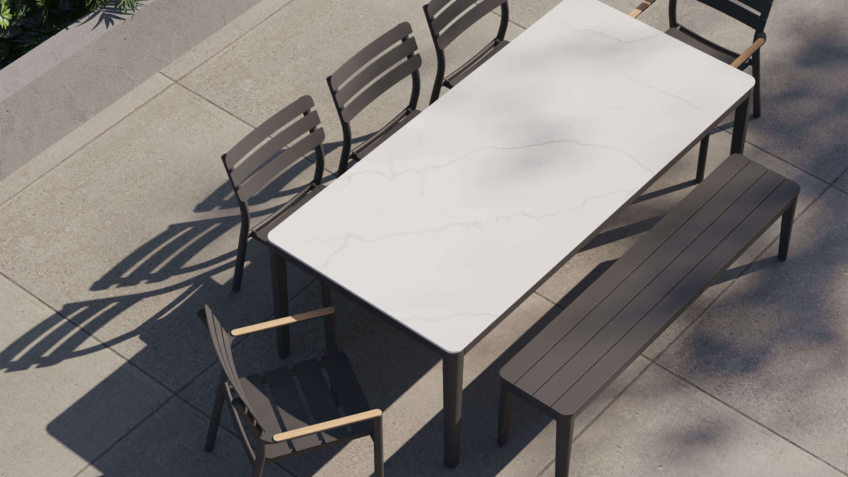 OuterStone Outdoor Dining Table By Outer with bench