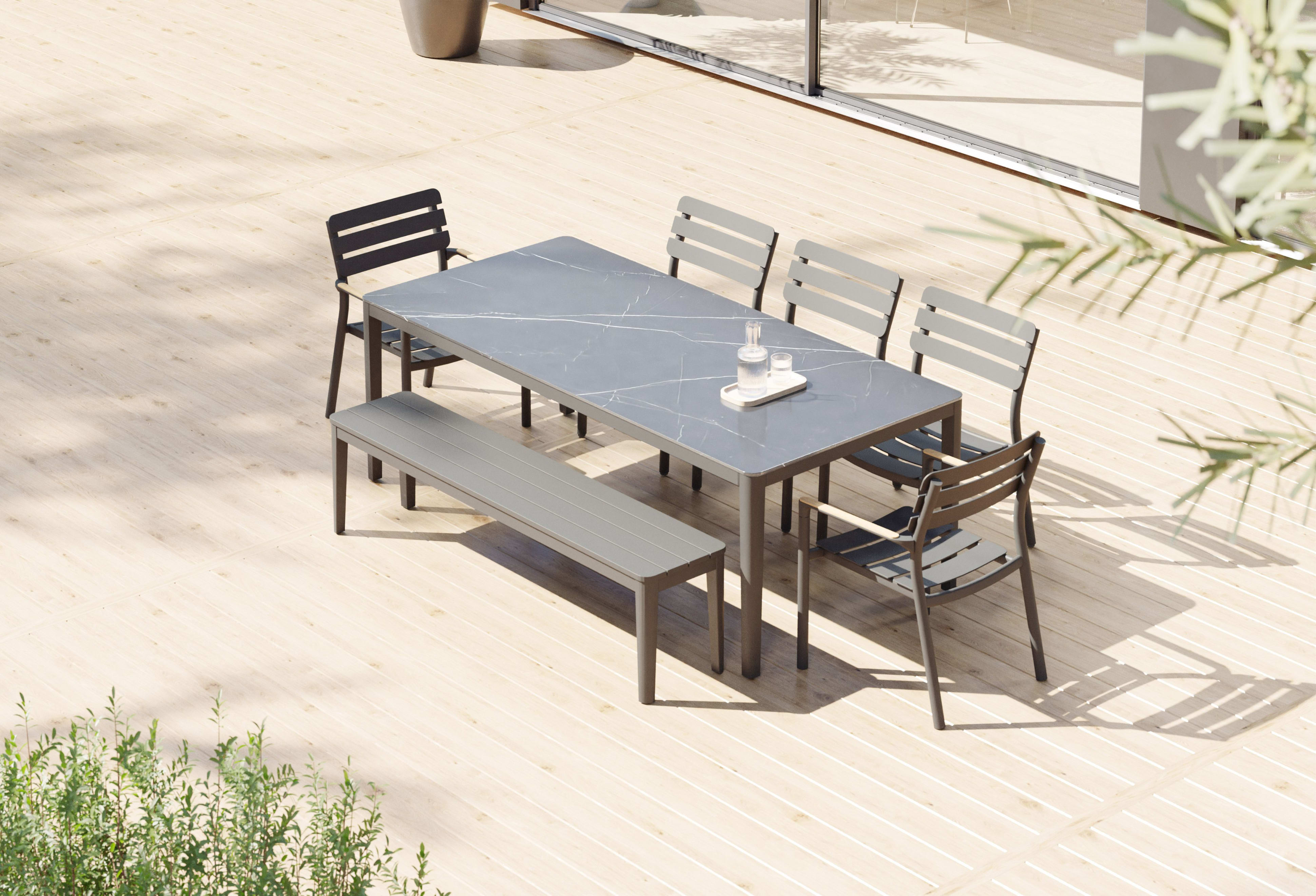 OuterStone Outdoor Dining Table By Outer with bench