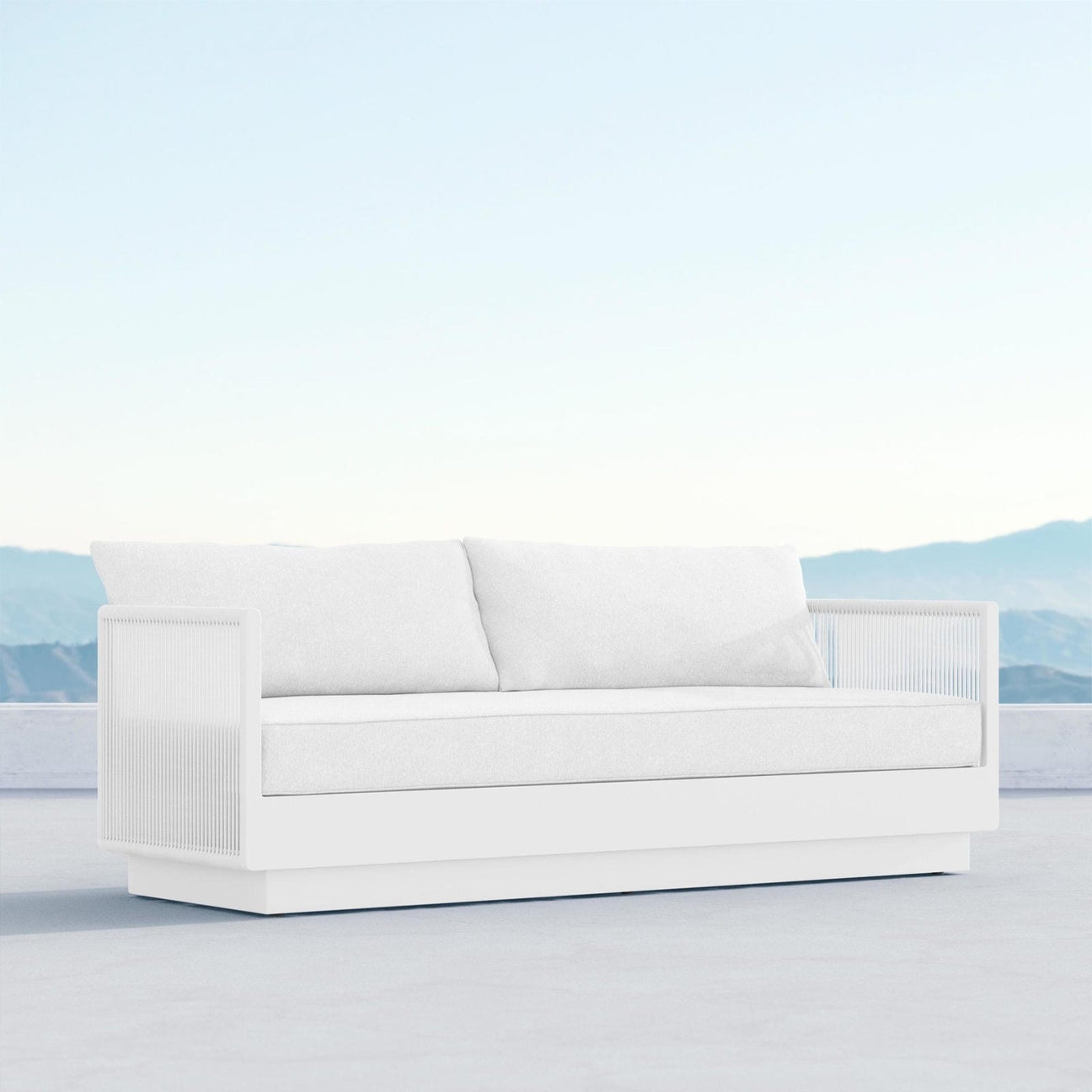 Porto 3 Seat Sofa - White by Azurro Living