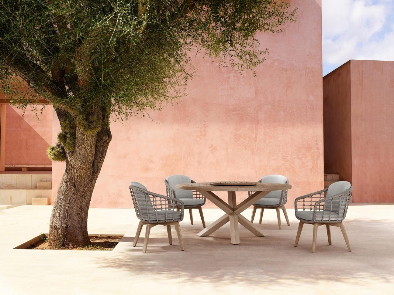 Sicily 63" Round Dining Table by Azurro Living