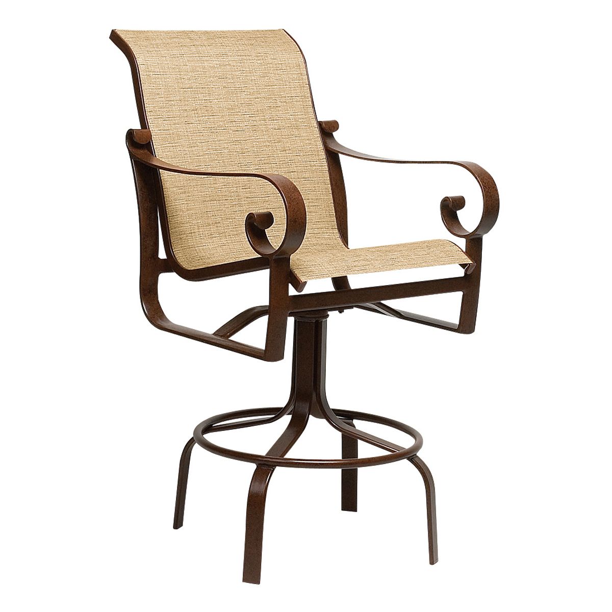 Belden Sling Swivel Bar Stool By Woodard