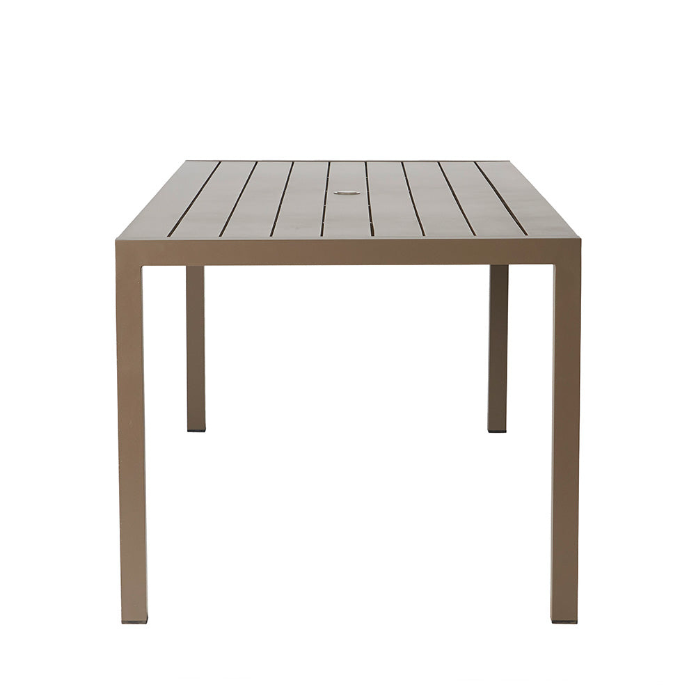 Milan 87" Rectangular Umbrella Dining Table by Lloyd Flanders