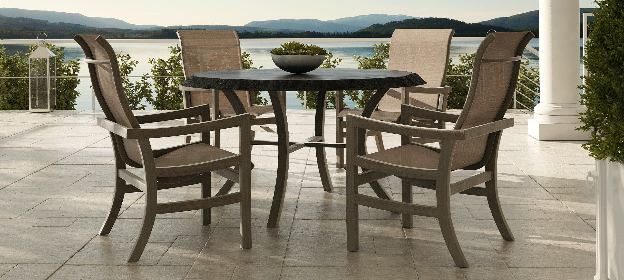Roma Sling Dining Chair By Castelle