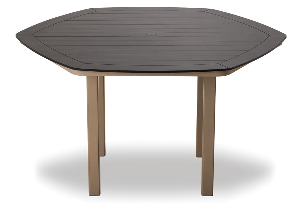 62" Hexagonal MGP Slat Top Table By Telescope Casual