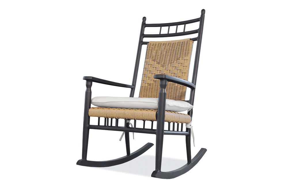 Lloyd Flanders Low Country Woven Vinyl Wicker Porch Rocker - Thumbnail 3