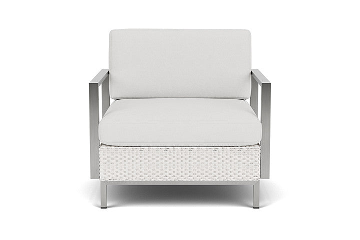 Elements Lounge Chair with Stainless Steel Arms and Back By Lloyd Flanders