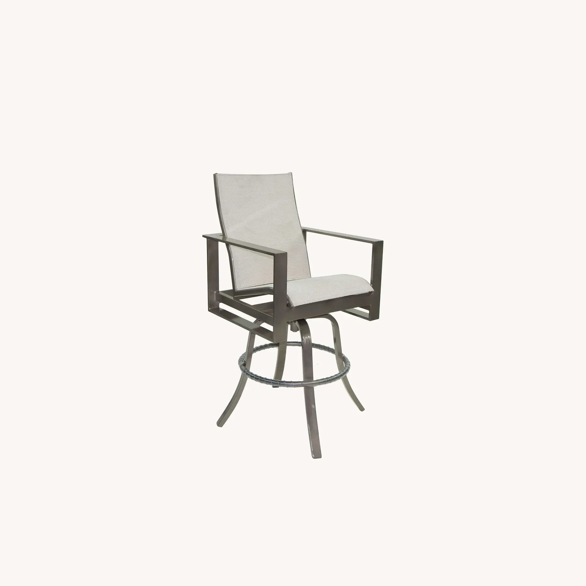 Park Place High Back Sling Swivel Bar Stool By Castelle
