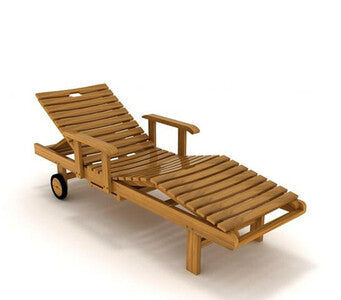 Hampton Teak Chaise Lounger No Arm