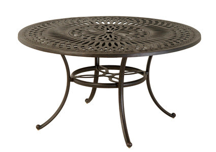 Mayfair 54" Round Inlaid Lazy Susan Table (Desert Bronze)