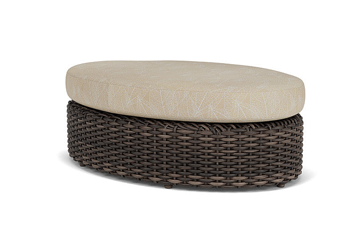 Largo Oval Ottoman by Lloyd Flanders