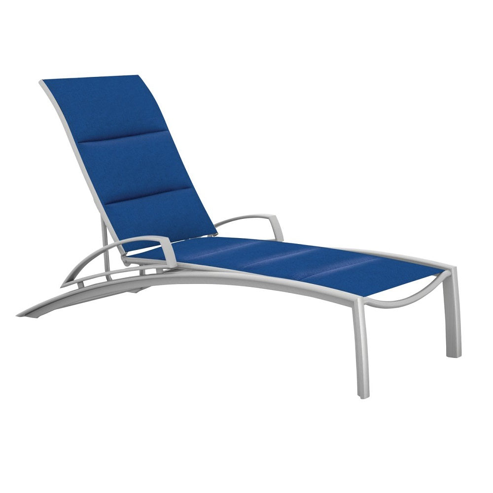 South Beach Elite Chaise Lounge with arms Replacement Padded Sling by Tropitone