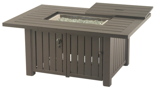 Sherwood 39"x 56" Rect. Enclosed Gas Fire Pit Table