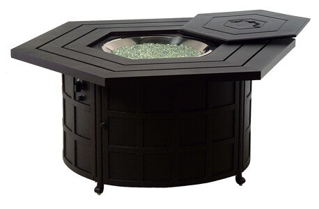 Sherwood Hexagonal Enclosed Gas Fire Pit Table