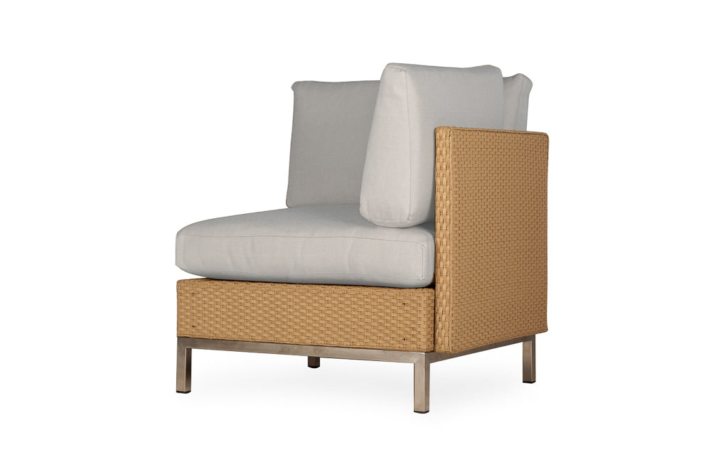 Elements Corner Sectional with Loom Back Replacement Cushion by Lloyd Flanders - Thumbnail 4