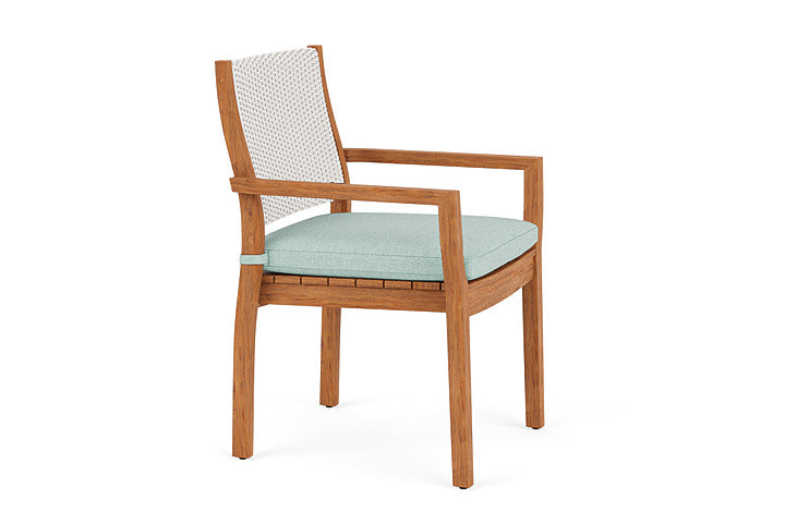 Teak Loom Back Teak Dining Armchair by Lloyd Flanders
