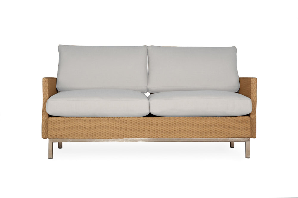 Elements Settee with Loom Arms and Back By Lloyd Flanders