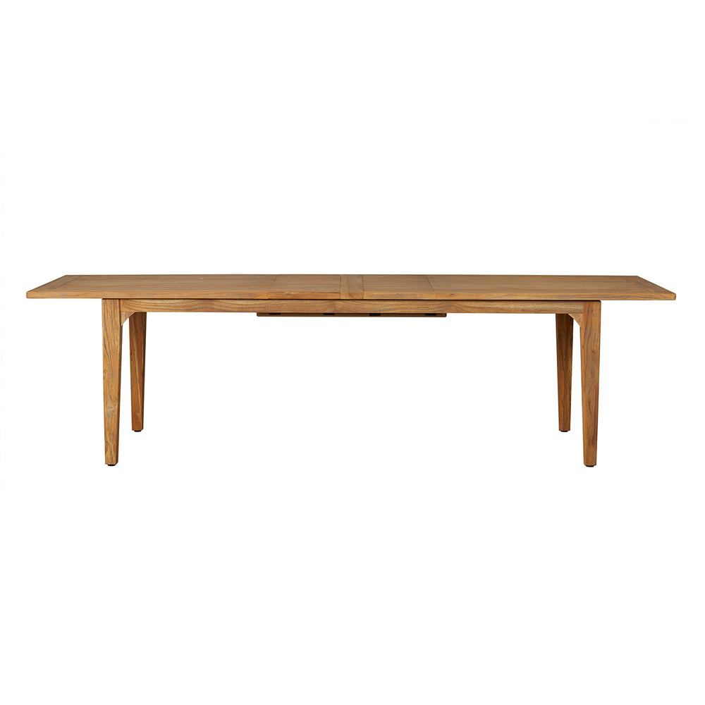 Teak  86-110” Double Butterfly Leaf Umbrella Table by Lloyd Flanders