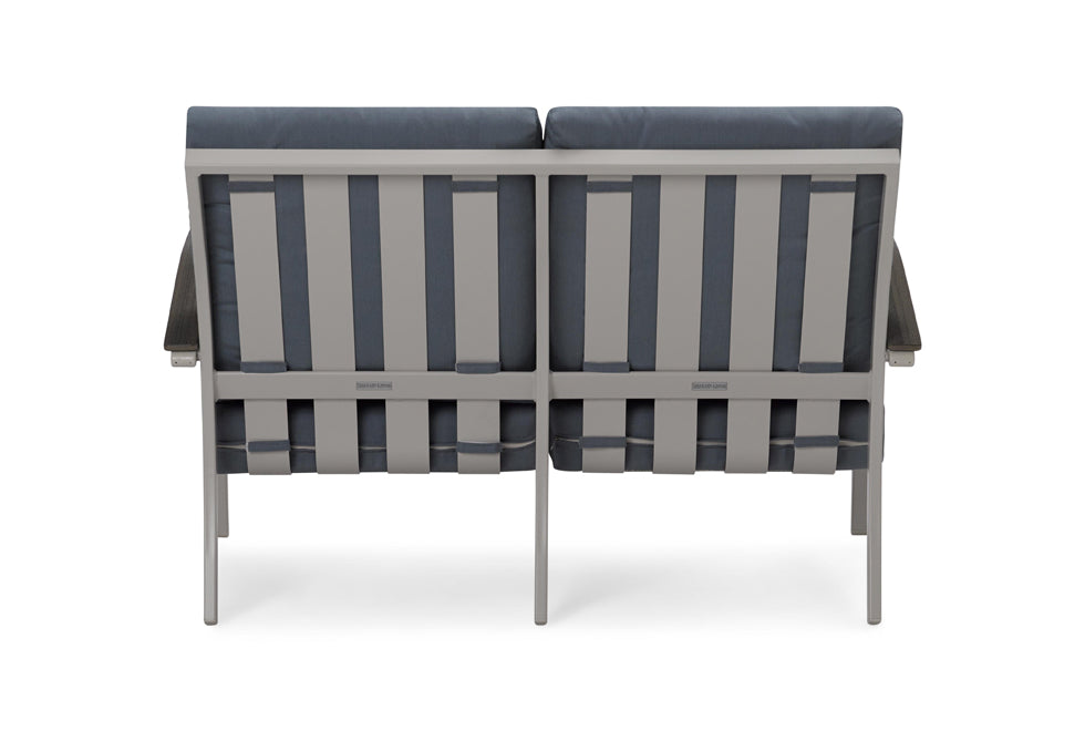 Bazza Cushion Two-Seat Loveseat with Polymer Arms By Telescope Casual