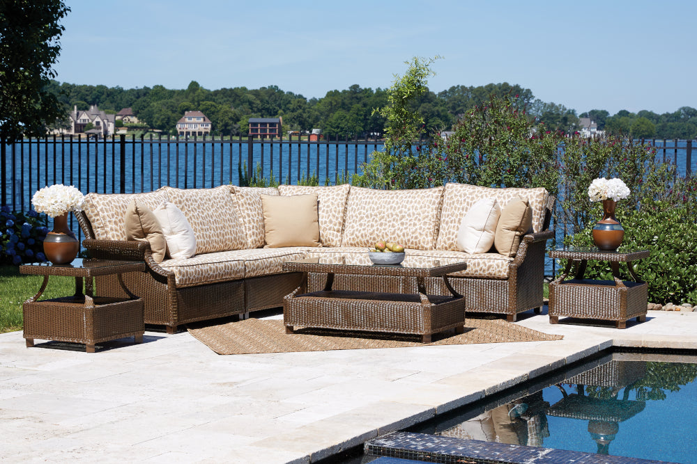 Hamptons Left Arm Sectional Chair Replacement Cushion by Lloyd Flanders