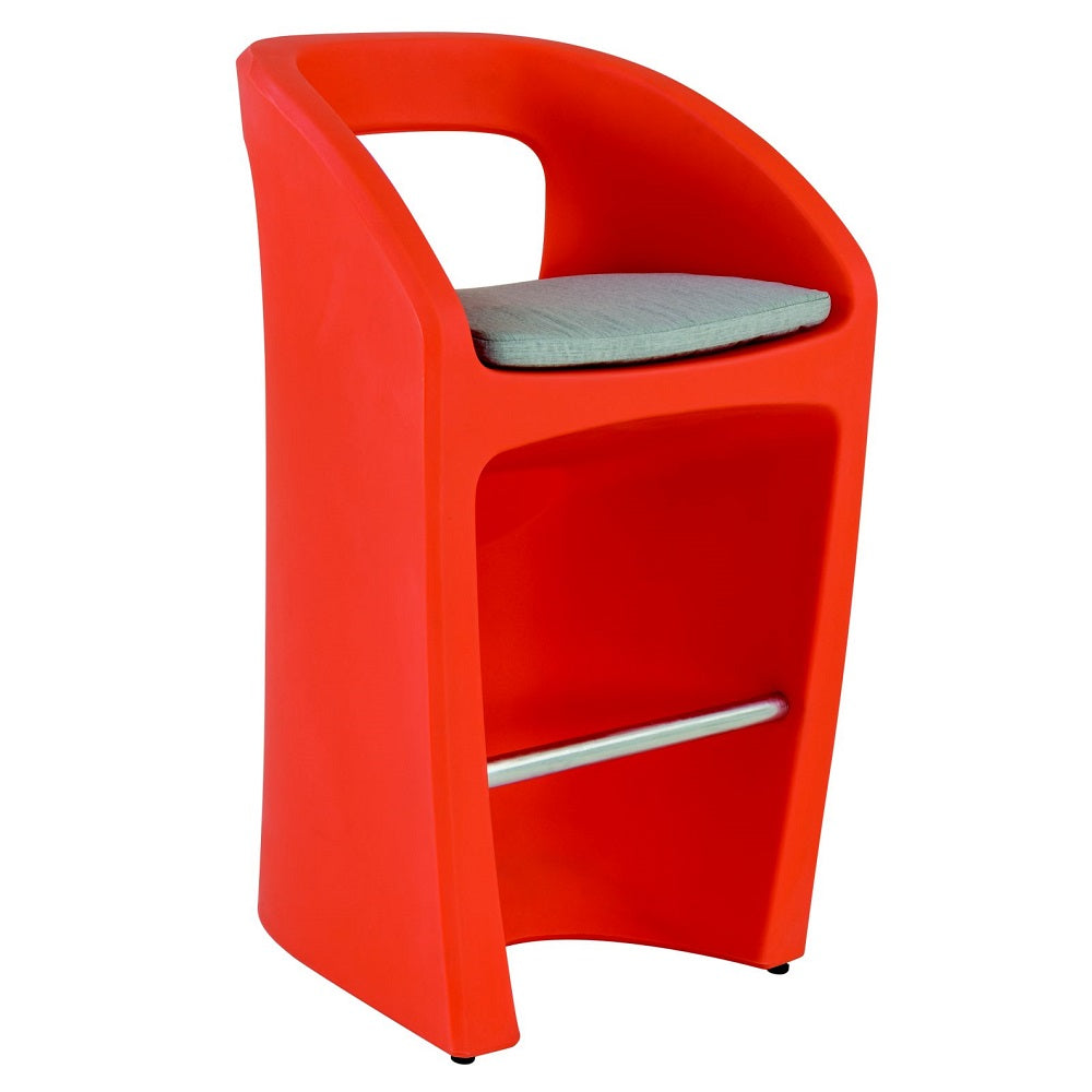 Radius Stationary Bar Stool with Arms and  Seat by Tropitone