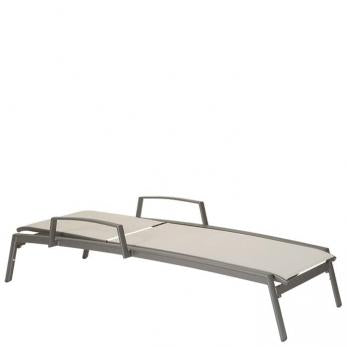 Elance Relaxed Sling Chaise Lounge with Arms by Tropitone