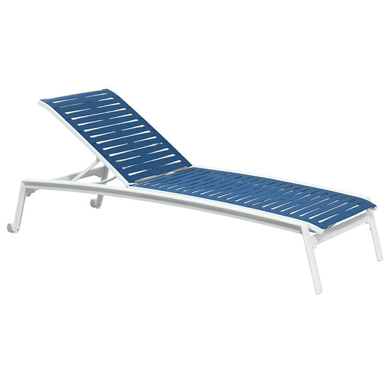 Elance Armless Chaise Lounge with Wheels Ribbon Segment by Tropitone