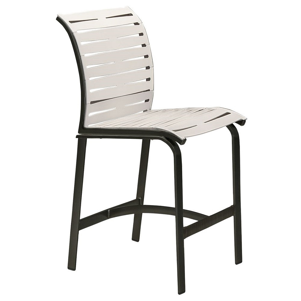 Elance 28" Armless Stationary Bar Stool Ribbon Segment by Tropitone