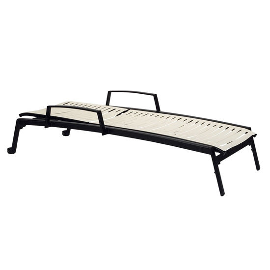 Elance Chaise Lounge with Arms and Wheels Ribbon Segment by Tropitone